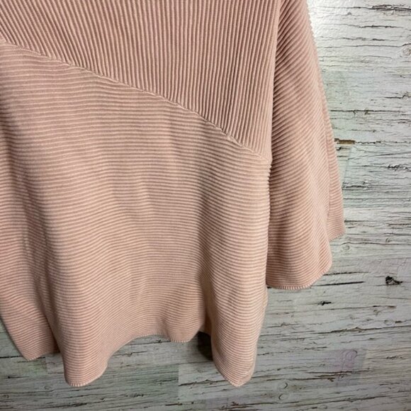 Marla Wynne Pink Ribbed Women's Sweater Size L - Picture 2 of 9